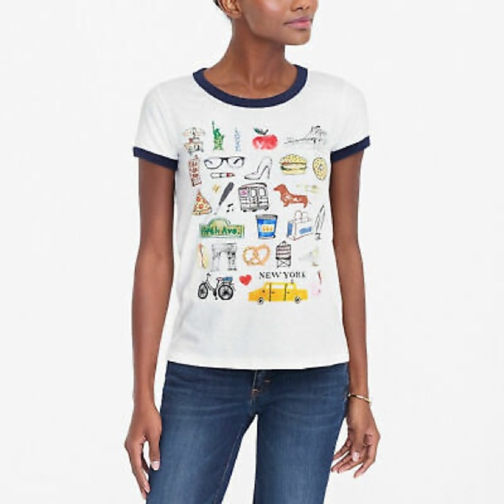 J. Crew | New York City Collector Graphic Tee XXS